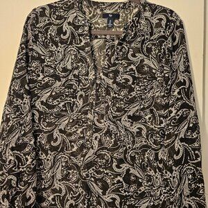 Sheer long sleeve blouse